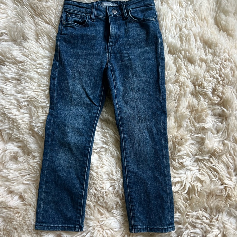 DL1961 Blue Classic Straight-Leg Jeans